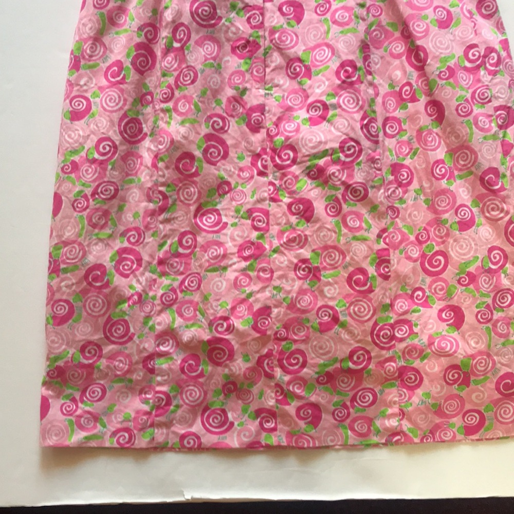 Lilly Pulitzer Rare Vintage White Label Y2k Slip Dress Snail Print Barbie Pink 6 - Picture 9 of 16